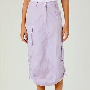 NWT Forever 21 Cargo Midi Skirt Sz S - Lavender
